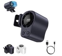 Baomaeyea Car Clip on Air Conditioner Fan with LED Display,360° Rotation,199 Speeds & 1500mAh High-Capacity Battery,USB Rechargeable Personal Fan Rapid Cooling for Cars, Work, Camping (black)