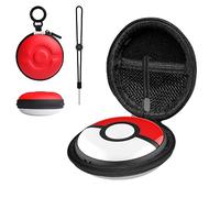 Baomaeyea Hard Protective Carrying Case for Pokemon GO Plus +, Portable Shockproof Cover Storage Bag Organizer with handstrp and Carabiner. (red White)