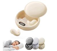 Baomaeyea Visions Beams Earbuds,Invisible Earbuds Wireless Bluetooth,LED Power Display, IPX6 Invisible Sleep Wireless Earphone,for Sleeping, Working, Hiking (beige)