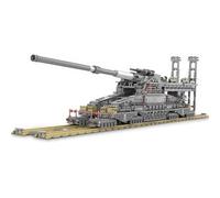 BAOMAHORSE Military Building Sets,Create a 1/72 Scale WW2 German Heavy Gustav Dora Cannon Toy,3846 Pieces Railway Gun Building Blocks,Collectible Gift for Military Enthusiasts and Adults 10005