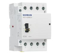 Baomain 24V AC 4-Pole Modular Contactor, 63A 3NO1NC Normally Open + Normally Closed, DIN Rail Mount for HVAC, Motor, Pump & Lighting Control HC1-63M/31-24VAC