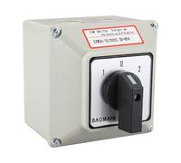 Baomain 30A-32A Universal Rotary Changeover Switch SZW26-32/D202.2D 3 Switch Positions (1-0-2) Two rotors (with 8 terminals) Box Version