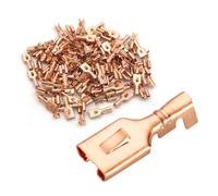 Baomain 4.8 mm(0.2") Female Spade Locking Tab Quick Splice Crimp Terminal Connector Non Insulated Pack of 100