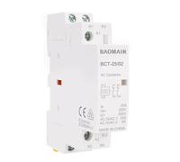 BAOMAIN AC Contactor, 2-pole 2NC, 25A, AC 220V Coil Voltage, Relay Top-hat rail, 35mm DIN Rail Mounting BCT-25/02