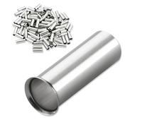 Baomain AWG 4 / 25mm² Long: 20mm/0.79'' Wire Copper Crimp Connector Non Insulated Ferrule Pin Cord End Terminal EN25-20mm Pack of 50
