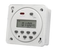 Baomain CN101A Input DC/AC 12V, Output 200-250V AC, 16A Amp Digital LCD Display, Programmable Timer, Time Relay, Switch, Support 17 Times Daily Weekly Program (CN101A 12V+Cover)