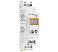 BAOMAIN Digital Multi-Function Time Relay TBT7-F2, 20 Delay Modes 0.1s-99d, 16A 250VAC, AC/DC 12V-240V Wide Voltage Timer, 35mm DIN Rail Mount, 2-SPDT (2NO 2NC) for Industrial Automation & Control