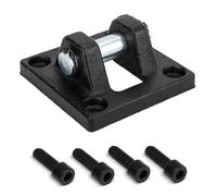Baomain Foot Flange Mount Bracket, CB-63 Double-Ear Type for 63mm Bore SC Series Pneumatic Air Cylinders, with 4 Mounting Screws