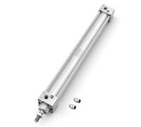 BAOMAIN Pneumatic Air Cylinder 1-1/4" Bore 12" Stroke SC32x300 | Double Acting Air Cylinder, PT 1/8" Port, M10X1.25 Thread, with 2 x Push-In Fittings, for Automation & Industrial Machinery