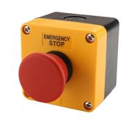 Baomain Red Sign Momentary Emergency Stop Weatherproof Push Button Switch 660V with Box