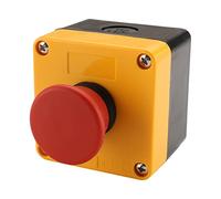 Baomain Red Sign Momentary Emergency Stop Weatherproof Push Button Switch 660V with Box