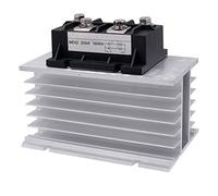 Baomain Single Phase Diode Bridge Rectifier MDQ-200A 4 Terminal Full Wave Diode Module 1600V with Heat Sinks Aluminum