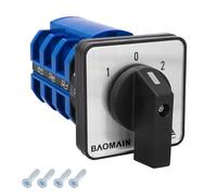 BAOMAIN Universal rotary Cam Selector switch, Changeover Switch, On-Off-On, 690V 63A 3 positions 3 phases, CE approval, LW28-63/D303.3 (63A 3 Poles 3 Positions)