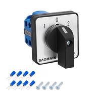 BAOMAIN Universal Rotary Hinge Switch, On/Off, 20 A, 550 V, 50 Hz, 3 Positions, 2 Phases, CE Approval, IP20, LW28-20/D202.2