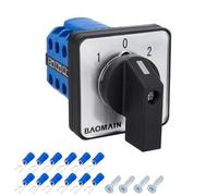 BAOMAIN Universal Rotary Selector Switch, On/Off, 550 V, 20 A, 3 Positions, 3 Phases, CE Approval, IP20, LW28-20/D303.3 (20A 3 Poles 3 Positions)