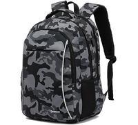 BAOMANYI Backpack Men's School Backpack Boys Teenagers for Laptop School Backpack Multifunctional Business Notebook Bag Waterproof Large Backpack for Work Travel Daypack, Camuflaje, 18,4 pulgadas,