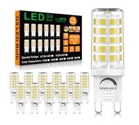 BAOMING G9 LED Bulbs Cool White 6000K 3W 420LM Equivalent to 40W Halogen, No Flicker Energy Saving Dimmable G9 LED Light Bulb for Decoration Chandelier, Home, Office Lighting, 12-Pack