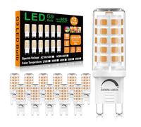BAOMING G9 LED Bulbs Dimmable Warm White 2700L 3W 420LM Equivalent to 40W Halogen, No Flicker Energy Saving G9 LED Light Bulbs for Decoration Chandelier, Home, Office Lighting, 12-Pack