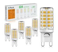 BAOMING G9 LED Bulbs Warm White 3000K Dimmable 3W 420LM Equivalent to 40W Halogen, No Flicker Energy Saving Bulb for Decoration Chandelier, Home, Office Lighting, 6-Pack