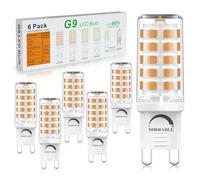 BAOMING G9 LED Bulbs Warm White 3W 420LM Dimmable Equivalent to 40W Halogen 2700K No Flicker Energy Saving G9 LED Light Bulbs for Decoration Chandelier, Home, Office Lighting, 6-Pack