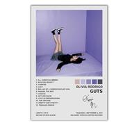 BAON Olivia Poster Rodrigo Poster Guts New Album Cover Posters Decorative Painting Canvas Wall Posters And Art Picture Print Modern Family Bedroom Decor Posters for Room Aesthetic 16x24inch(40x60cm)
