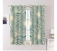 BaoNews Modern Minimalist Art Curtains for Bedroom, Ative Stylized Blackout Drapes Grommet insulated thermal curtains for Living Room, 52X63 Inches 2 Panels