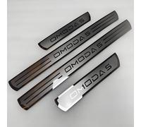 BAONITOU 4 Pcs Car Door Sill Protector for Chery Omoda 5 2022 2023 2024, Stainless Steel Car Sill Protectors Strips Welcome Pedal Decorative Accessories