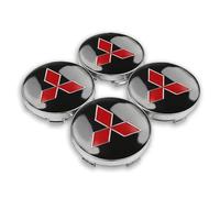 BAONITOU 4 Pcs Car Hub Centre Caps for Mitsubishi L200 60mm, Wheel Hub Covers Hub Center Badge Wheels Centre Caps Auto Parts Tire Accessories