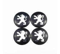 BAONITOU 4 Pcs Hub Centre Caps for Peugeot 206 308 3008 207 56mm, Wheel Centre Sticker Rim Protectors Badge Logo Wheel Protectors Wheel Trims Wheel Centre Caps,Black