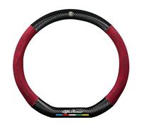 BAONITOU Car Steering Wheel Cover for Alfa Romeo Mito 147 156 159 166, Leather Steering Wheel Protector Cover Car Accessory Sports Style Wheel Cover,Red