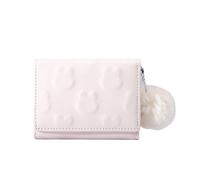 BAOPENB Wallet for Women Small Wallet Cute Short Wallet Women's Solid Color Cute Simple Multi Card Bag Zero Wallet(Pink)