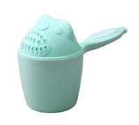 Baoqifong Baby Shampoo Rinse Cup, Cartoon Shampoo Cup, Baby Bath Jug, Babys Hair Washing Cups Eye Protection Cute Animal Cups for Toddler Children Boys Girls Bath Shower, Light Green