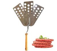 Baoqifong BBQ Meat Turner | Stainless Steel Spatula Turner with Slots | Hamburger Turning Press Tool for Steak Pancake Egg Fish Griddle Cooking