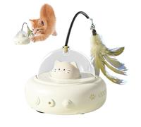 Baoqifong Cat Toy Feather,Rechargeable Smart Cat Toy Teaser - Pet Hunting Chasing Game, Fast Rolling On Carpet Exerciser for All Kitten Breeds