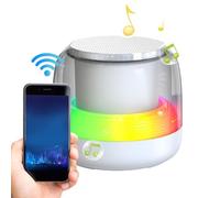 Baoqifong Desktop Speakers - Small Subwoofer Speaker Music Player with RGB Light - Portable Music Player with 7 Preset Gradient Breathing Light for Bedroom Outdoor Travel Party Car Living Room Home