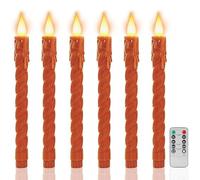 Baoqifong Flameless Taper Candles Flickering, Battery Operated Led Candlesticks with Flickering 3D Flame, Lighting Lamp for Indoor Outdoor Wedding Party Events Celebrations Banquets