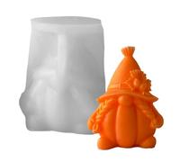 Baoqifong Halloween Candy Molds - 3D Silicone Pumpkin Mold - Autumn Reusable Gnome Crafts Thanksgiving Mould for Soap Resin Art Project Cake Pop Wedding Favors