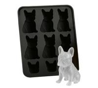 Baoqifong Ice Tray Silicone | 3D French Bulldog Ice Tray | 9-Grids Silicone Reusable Leak-Proof Press Maker for Beer Whiskey Wine Home Bartending Cocktail Restaurants