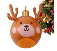 Baoqifong Large Inflatable Christmas Balls | 23 Inch Blow up Balls Christmas Ornaments | Bear Deer Lawn Ornaments for Home Decor Indoor Outdoor Holiday Porch Pathway Yard Garden Party