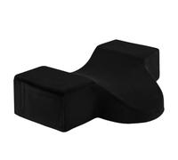 Baoqifong Lash Pillow, Memory Foam Lash Bed Pillow with Pockets, Lashes Eye Head Neck Bed Pillows for Spa Center, Black