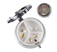 Baoqifong Portable Pill Organizer - 3 Compartments Daily Pill Container,Fish Oil Storage for Business Travel School College Hotel Outdoor Long Road Trips Car Commutes