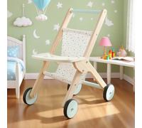Baoqifong Push Walker - Kids Wood Learning Walker with Wheels - Interactive Sensory Activities for Role Play Kids Girls Boys Indoor Outdoor Living Room Bedroom Yard Park Garden Birthday