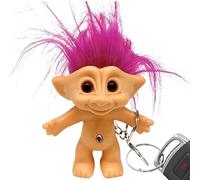Baoqifong Troll Doll Keychain | Vintage Troll Dolls Adorable Anti-Lost Key Chain Pendant,10cm Anti-Lost Cartoon Cute Key Ring for Collections, School Project, Arts and Crafts, Party Favors