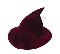 Baoqifong Witch Hat Cute Halloween Breathable Wide Brim with Star Charm