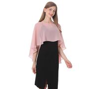 Baoqiya Wedding Capes Womens Soft Chiffon Shrug Bridal Long Shawl and Wraps (Color83)