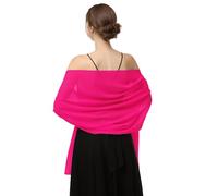 Baoqiya Women's 180468 Pashmina Shawl, Hoppink, Length(79") Width(19")