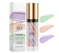 Baorder 3-in-1 Colour Correction Makeup Primer, Primer for the Face Before Makeup, PF 50 PA Sun Protection Insulation Cream, Face Serum Oil Control Moisturising Skin Tone Correction