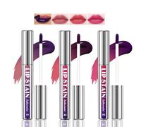 Baorder 3PCS Peel Off Lip Liner Stain,Matte Peel Off Lip Gloss,Highly Pigmented Long Lasting Lip Stain Peel Off,Peel Off Lip Tint Stain Non-Stick Liquid Lipstick Lip Stain Liner