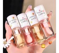 Baorder 4Pcs Hydrating Clear Lip Oil,Crystal Jelly Honey Lip Gloss with Big Brush,Long Lasting Nourishing Lip Care Lip Glow Oil,Moisturizing Tinted Lip Balm,Fresh Texture Clear Lip Gloss Lip Makeup