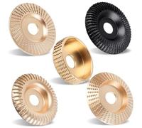 Baorder 5PCS Angle Grinder Wood Carving Disc Set,Stump Grinder Tool